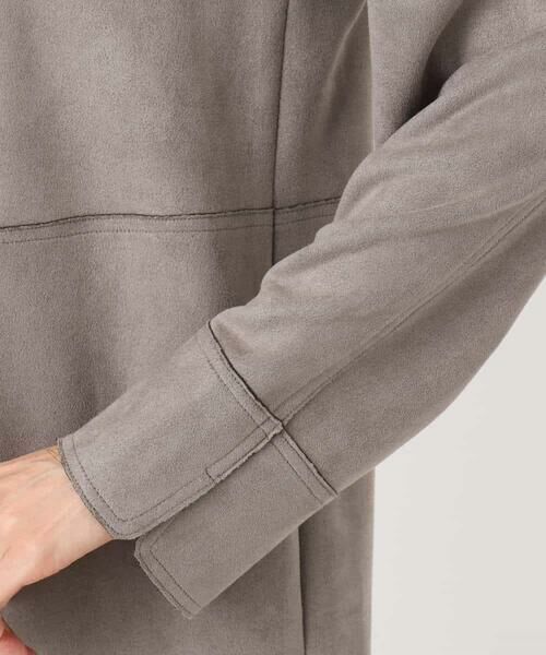 MK MICHEL KLEIN / エムケーミッシェルクラン その他アウター | フェイクスウェードノーカラーコート/洗える | 詳細18