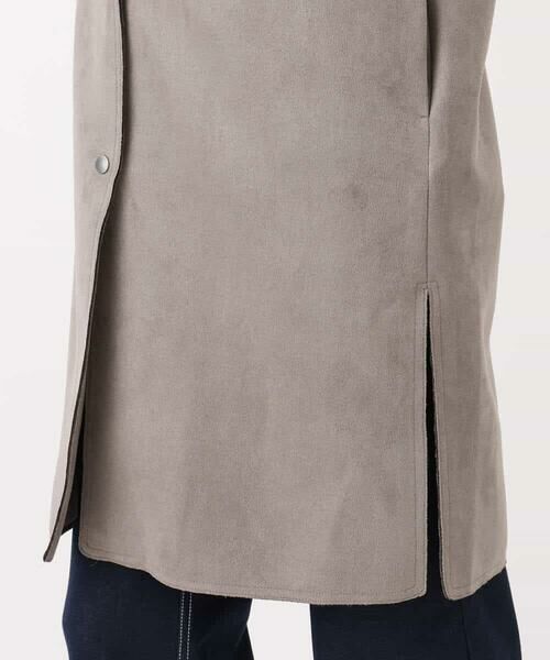 MK MICHEL KLEIN / エムケーミッシェルクラン その他アウター | フェイクスウェードノーカラーコート/洗える | 詳細20