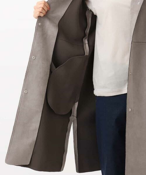 MK MICHEL KLEIN / エムケーミッシェルクラン その他アウター | フェイクスウェードノーカラーコート/洗える | 詳細22