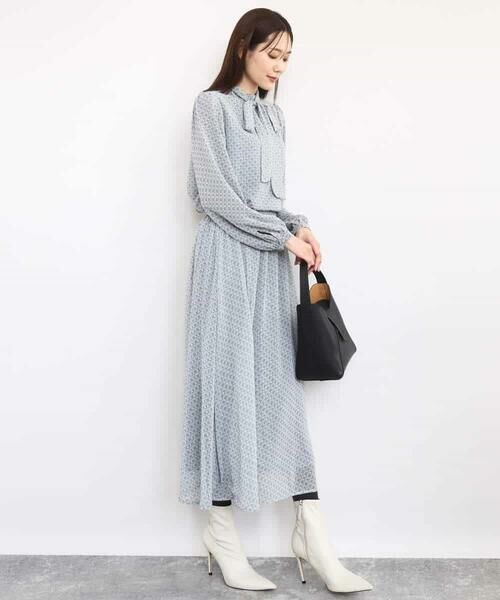 MK MICHEL KLEIN / エムケーミッシェルクラン シャツ・ブラウス | チェック柄ボウタイシフォンブラウス/洗える | 詳細16