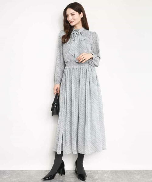 MK MICHEL KLEIN / エムケーミッシェルクラン シャツ・ブラウス | チェック柄ボウタイシフォンブラウス/洗える | 詳細21