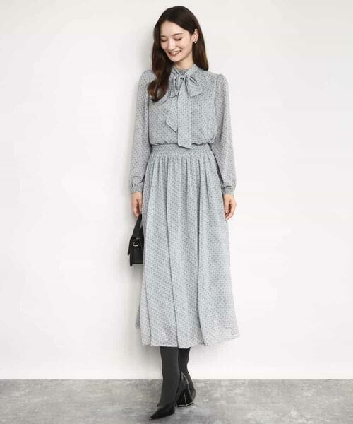 MK MICHEL KLEIN / エムケーミッシェルクラン シャツ・ブラウス | チェック柄ボウタイシフォンブラウス/洗える | 詳細23