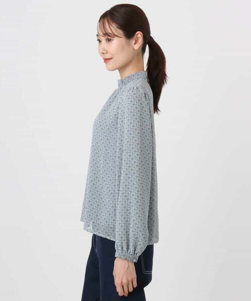 MK MICHEL KLEIN / エムケーミッシェルクラン シャツ・ブラウス | チェック柄ボウタイシフォンブラウス/洗える | 詳細28