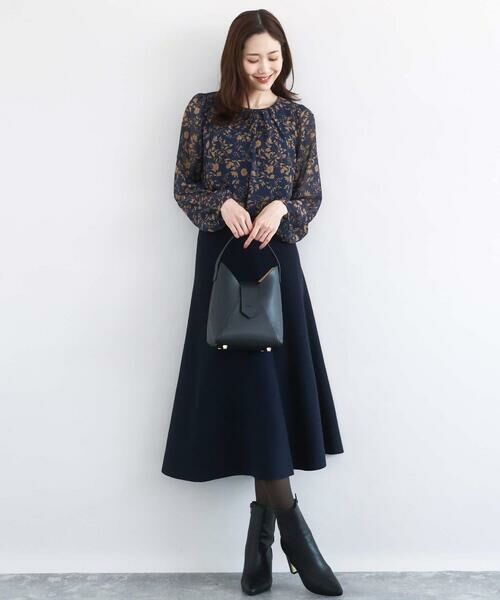 MK MICHEL KLEIN / エムケーミッシェルクラン シャツ・ブラウス | レトロ花柄ブラウス/洗える | 詳細13