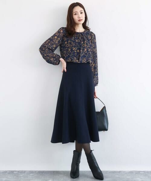 MK MICHEL KLEIN / エムケーミッシェルクラン シャツ・ブラウス | レトロ花柄ブラウス/洗える | 詳細15