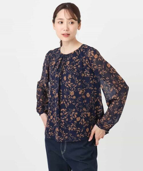 MK MICHEL KLEIN / エムケーミッシェルクラン シャツ・ブラウス | レトロ花柄ブラウス/洗える | 詳細16