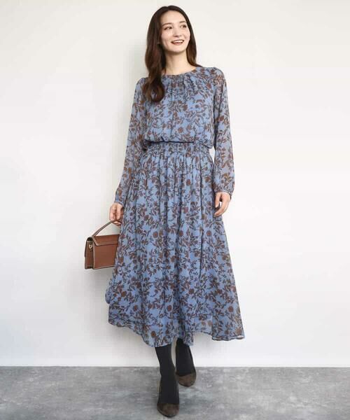 MK MICHEL KLEIN / エムケーミッシェルクラン シャツ・ブラウス | レトロ花柄ブラウス/洗える | 詳細3