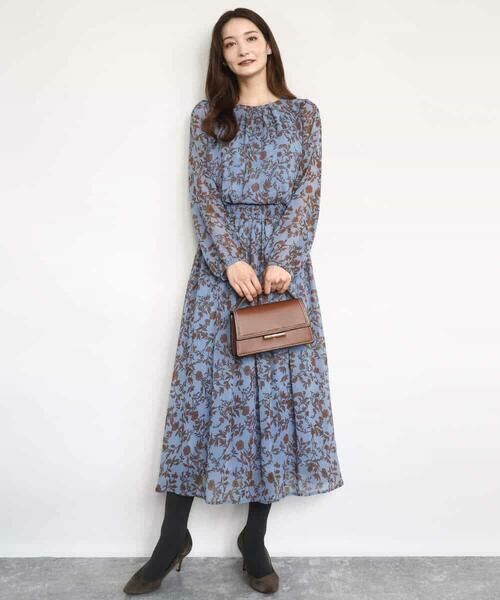 MK MICHEL KLEIN / エムケーミッシェルクラン シャツ・ブラウス | レトロ花柄ブラウス/洗える | 詳細5