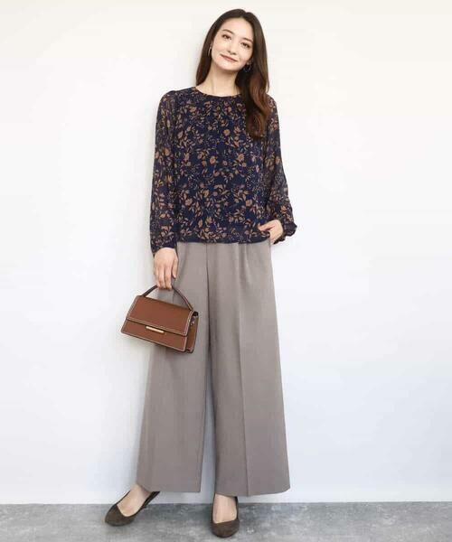 MK MICHEL KLEIN / エムケーミッシェルクラン シャツ・ブラウス | レトロ花柄ブラウス/洗える | 詳細7