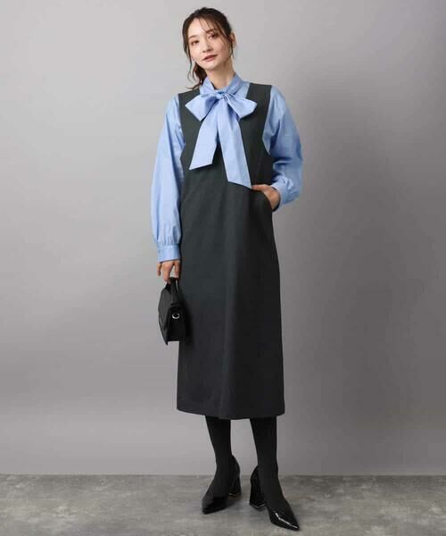 MK MICHEL KLEIN / エムケーミッシェルクラン シャツ・ブラウス | ボウタイ付きスタンドネックコットンブラウス/洗える | 詳細27