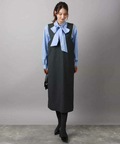 MK MICHEL KLEIN / エムケーミッシェルクラン シャツ・ブラウス | ボウタイ付きスタンドネックコットンブラウス/洗える | 詳細28