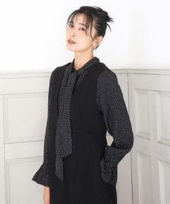 MK MICHEL KLEIN / エムケーミッシェルクラン シャツ・ブラウス | パウダーサテン ボウタイブラウス/洗える