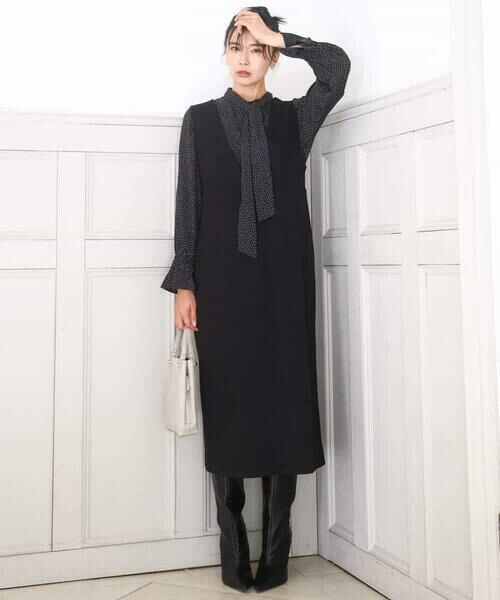 MK MICHEL KLEIN / エムケーミッシェルクラン シャツ・ブラウス | パウダーサテン ボウタイブラウス/洗える | 詳細24