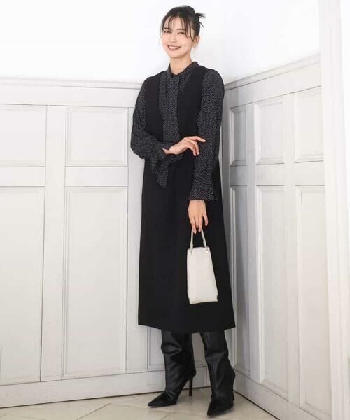 MK MICHEL KLEIN / エムケーミッシェルクラン シャツ・ブラウス | パウダーサテン ボウタイブラウス/洗える | 詳細25