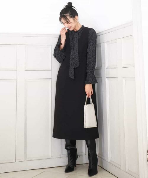 MK MICHEL KLEIN / エムケーミッシェルクラン シャツ・ブラウス | パウダーサテン ボウタイブラウス/洗える | 詳細26