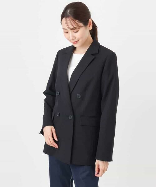 MK MICHEL KLEIN / エムケーミッシェルクラン テーラードジャケット | ダブルブレストジャケット/洗える | 詳細13