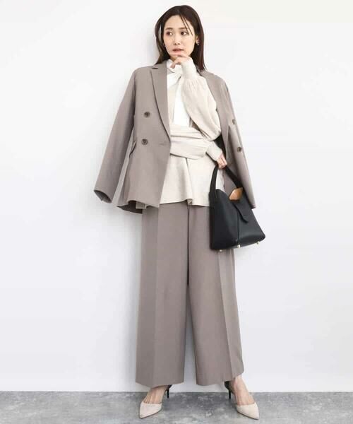 MK MICHEL KLEIN / エムケーミッシェルクラン テーラードジャケット | ダブルブレストジャケット/洗える | 詳細3