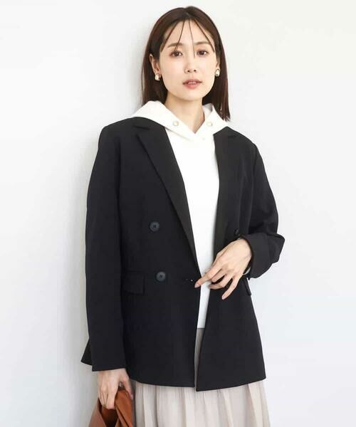 MK MICHEL KLEIN / エムケーミッシェルクラン テーラードジャケット | ダブルブレストジャケット/洗える | 詳細8