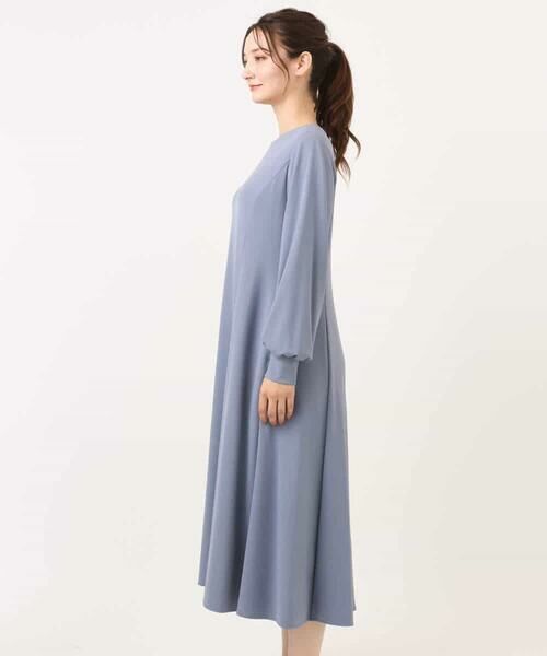 MK MICHEL KLEIN / エムケーミッシェルクラン ロング・マキシ丈ワンピース | ツイルジャージーワンピース/洗える | 詳細11