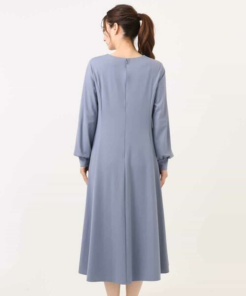 MK MICHEL KLEIN / エムケーミッシェルクラン ロング・マキシ丈ワンピース | ツイルジャージーワンピース/洗える | 詳細12