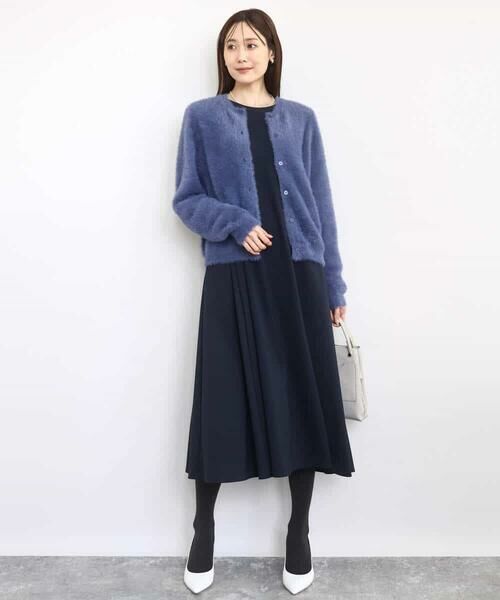 MK MICHEL KLEIN / エムケーミッシェルクラン ロング・マキシ丈ワンピース | ツイルジャージーワンピース/洗える | 詳細6