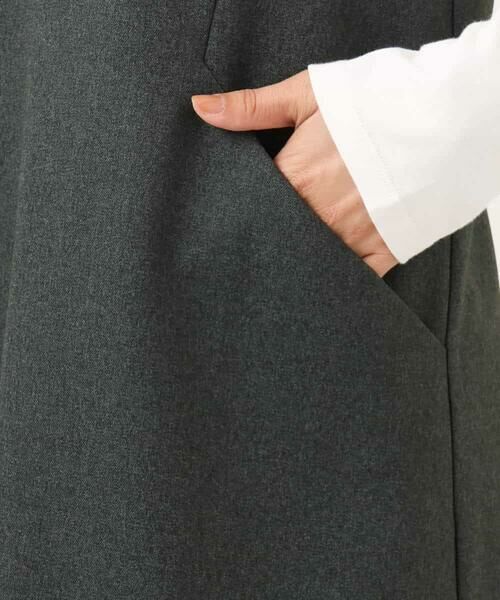 MK MICHEL KLEIN / エムケーミッシェルクラン ロング・マキシ丈スカート | ウールライクVネックジャンパースカート/洗える | 詳細22