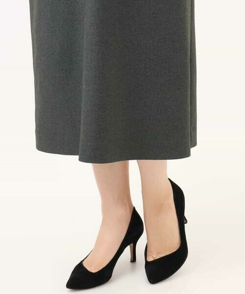 MK MICHEL KLEIN / エムケーミッシェルクラン ロング・マキシ丈スカート | ウールライクVネックジャンパースカート/洗える | 詳細24