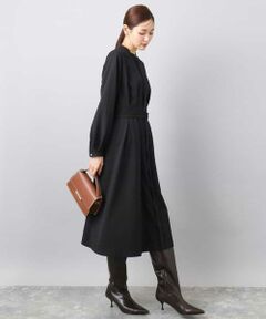 MK MICHEL KLEIN / エムケーミッシェルクラン ロング・マキシ丈ワンピース | ウエストタックデザインワンピース/洗える