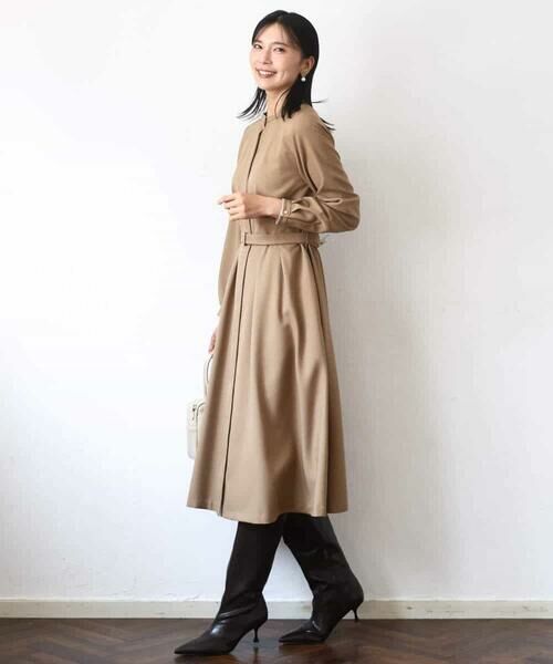 MK MICHEL KLEIN / エムケーミッシェルクラン ロング・マキシ丈ワンピース | ウエストタックデザインワンピース/洗える | 詳細10