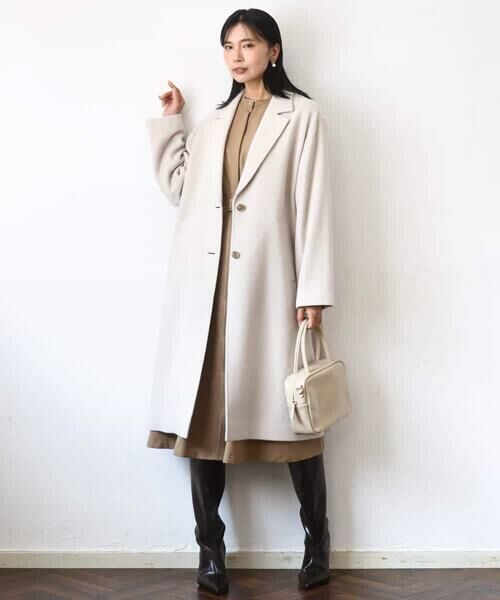 MK MICHEL KLEIN / エムケーミッシェルクラン ロング・マキシ丈ワンピース | ウエストタックデザインワンピース/洗える | 詳細14