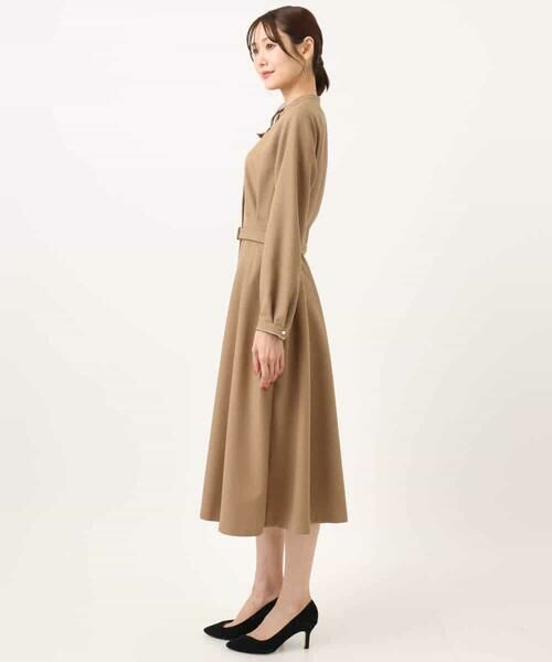 MK MICHEL KLEIN / エムケーミッシェルクラン ロング・マキシ丈ワンピース | ウエストタックデザインワンピース/洗える | 詳細19