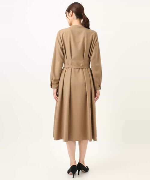 MK MICHEL KLEIN / エムケーミッシェルクラン ロング・マキシ丈ワンピース | ウエストタックデザインワンピース/洗える | 詳細20