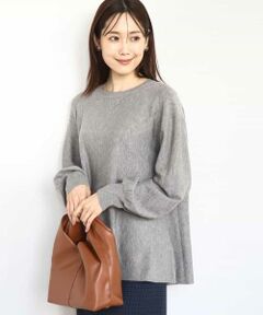 MK MICHEL KLEIN / エムケーミッシェルクラン ニット・セーター | フレアーシルエットチュニックニット/洗える