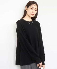 MK MICHEL KLEIN / エムケーミッシェルクラン ニット・セーター | フレアーシルエットチュニックニット/洗える