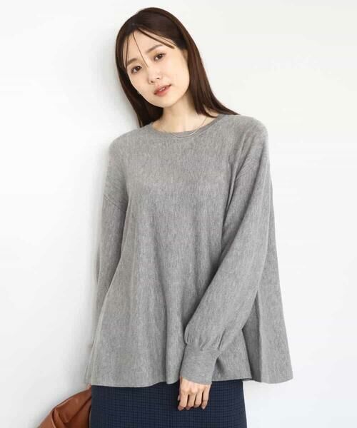 MK MICHEL KLEIN / エムケーミッシェルクラン ニット・セーター | フレアーシルエットチュニックニット/洗える | 詳細1