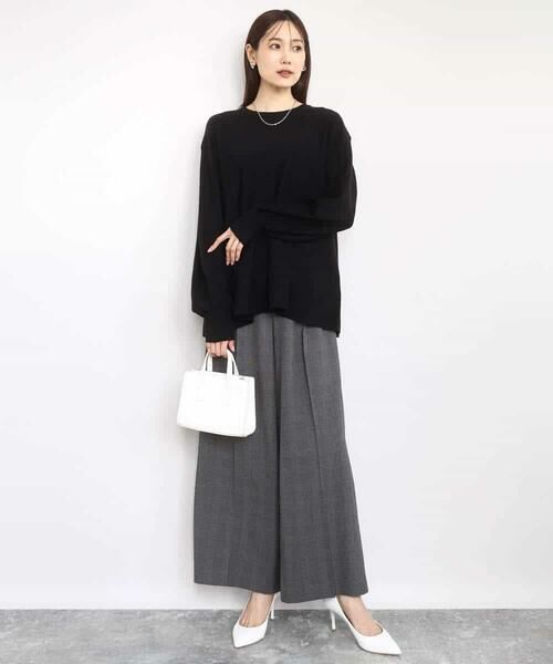 MK MICHEL KLEIN / エムケーミッシェルクラン ニット・セーター | フレアーシルエットチュニックニット/洗える | 詳細13