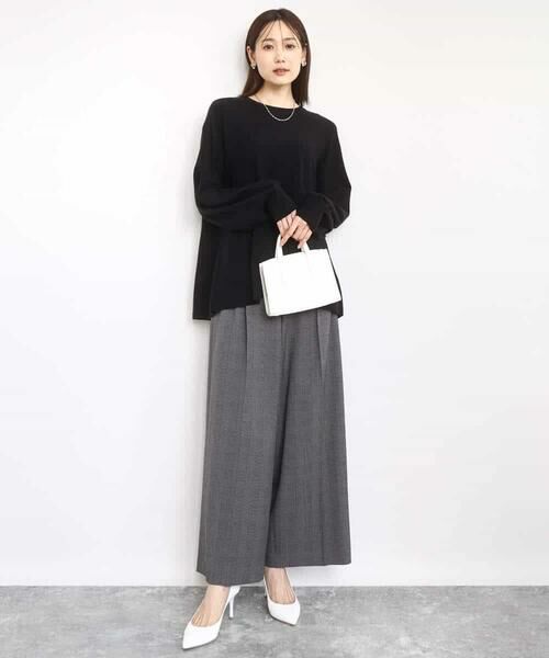 MK MICHEL KLEIN / エムケーミッシェルクラン ニット・セーター | フレアーシルエットチュニックニット/洗える | 詳細14