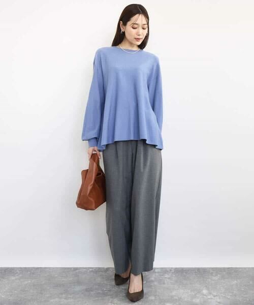 MK MICHEL KLEIN / エムケーミッシェルクラン ニット・セーター | フレアーシルエットチュニックニット/洗える | 詳細18