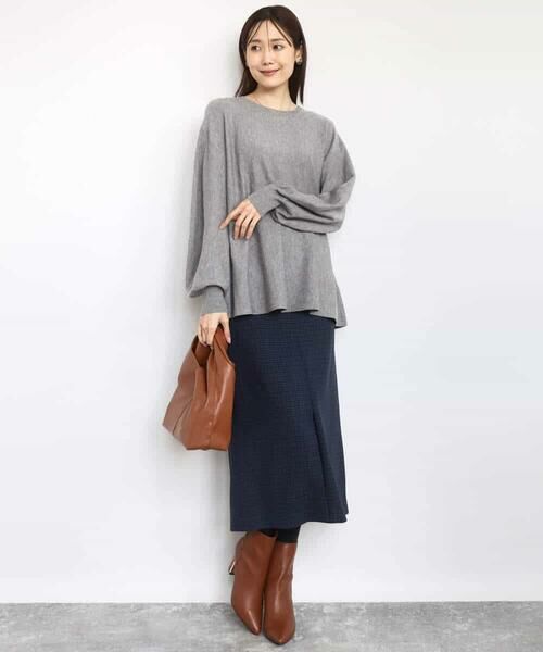 MK MICHEL KLEIN / エムケーミッシェルクラン ニット・セーター | フレアーシルエットチュニックニット/洗える | 詳細4
