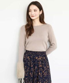 MK MICHEL KLEIN / エムケーミッシェルクラン ニット・セーター | フェザー切替えコンパクトリブニット/洗える