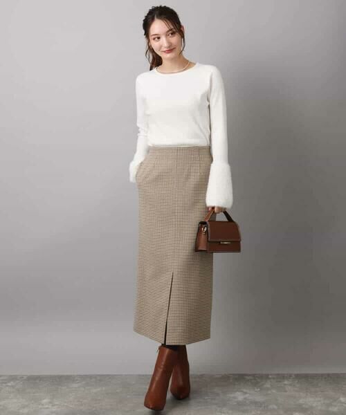 MK MICHEL KLEIN / エムケーミッシェルクラン ニット・セーター | フェザー切替えコンパクトリブニット/洗える | 詳細10