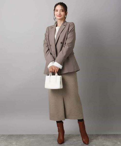 MK MICHEL KLEIN / エムケーミッシェルクラン ニット・セーター | フェザー切替えコンパクトリブニット/洗える | 詳細13