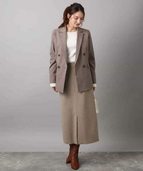 MK MICHEL KLEIN / エムケーミッシェルクラン ニット・セーター | フェザー切替えコンパクトリブニット/洗える | 詳細15