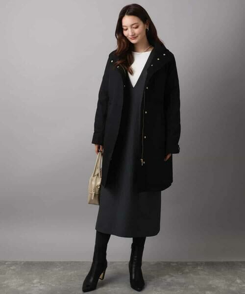 MK MICHEL KLEIN / エムケーミッシェルクラン ニット・セーター | フェザー切替えコンパクトリブニット/洗える | 詳細21