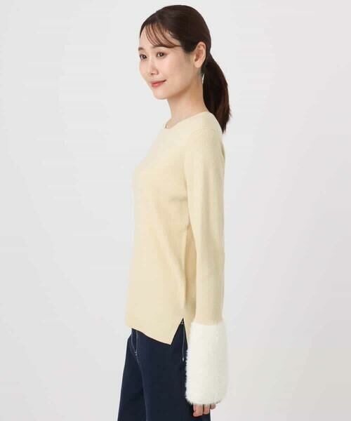 MK MICHEL KLEIN / エムケーミッシェルクラン ニット・セーター | フェザー切替えコンパクトリブニット/洗える | 詳細29