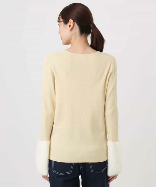 MK MICHEL KLEIN / エムケーミッシェルクラン ニット・セーター | フェザー切替えコンパクトリブニット/洗える | 詳細30