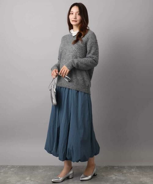 MK MICHEL KLEIN / エムケーミッシェルクラン ニット・セーター | 透かし編みニットフーディープルオーバー/洗える | 詳細8