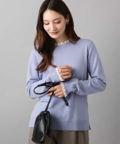 MK MICHEL KLEIN / エムケーミッシェルクラン ニット・セーター | ミニフリルデザインニット/洗える