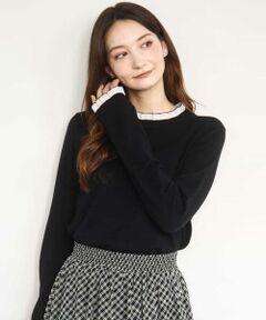 MK MICHEL KLEIN / エムケーミッシェルクラン ニット・セーター | ミニフリルデザインニット/洗える
