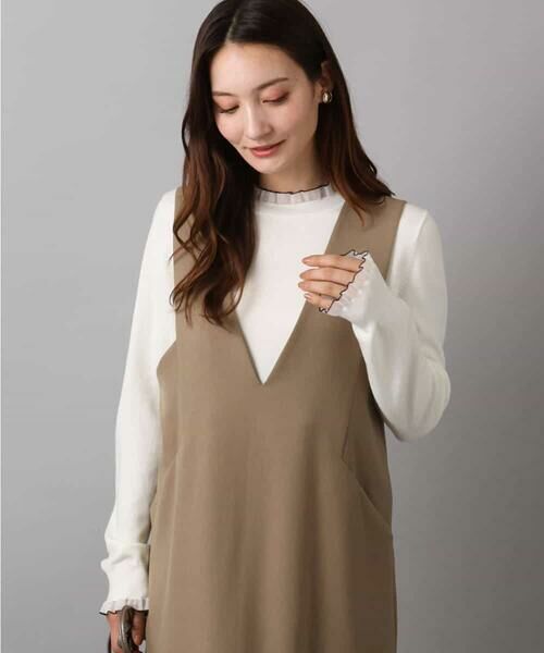 MK MICHEL KLEIN / エムケーミッシェルクラン ニット・セーター | ミニフリルデザインニット/洗える | 詳細13